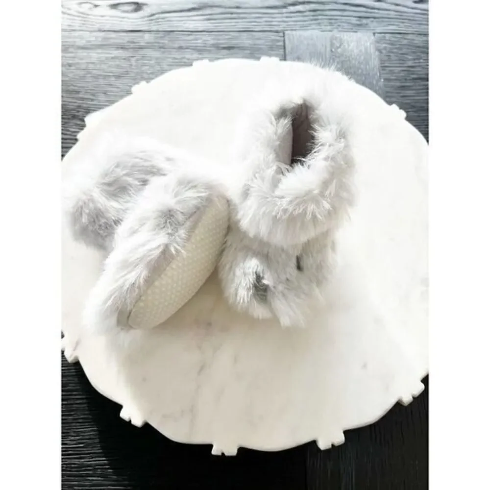 RESTORATION HARDWARE NWT Luxe Faux Fur Grey Fox Baby's Bootie 24MO